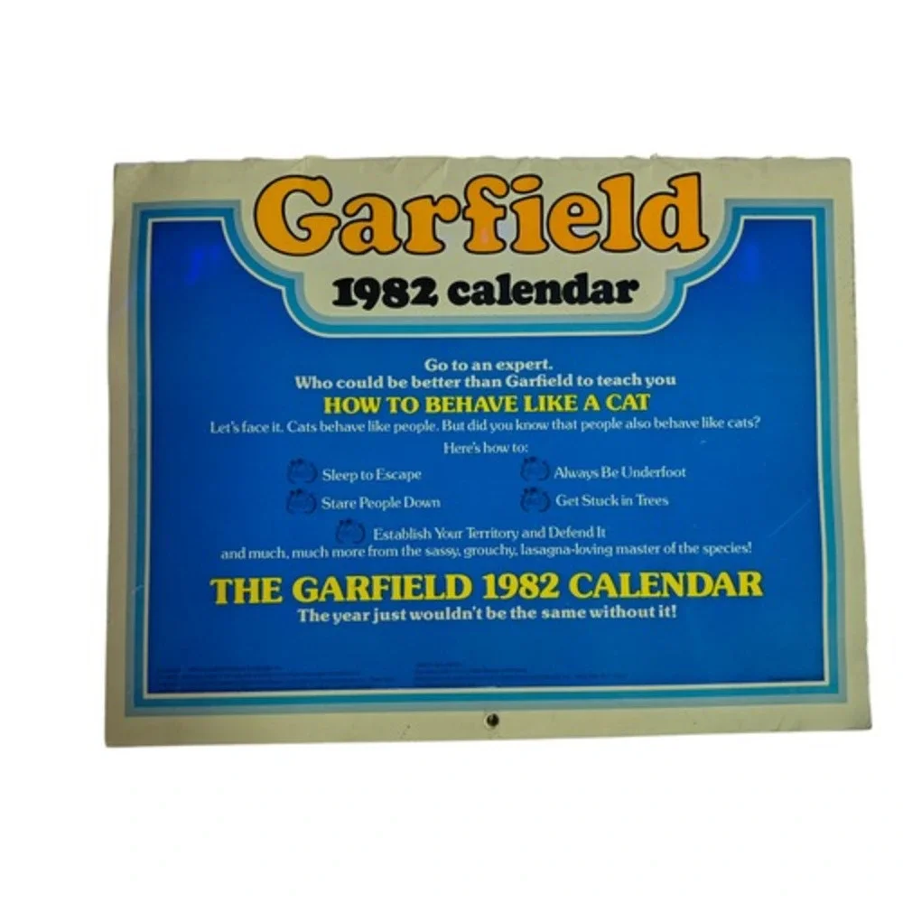 1982 Ballantine Garfield How To Behave Like A Cat Calendar